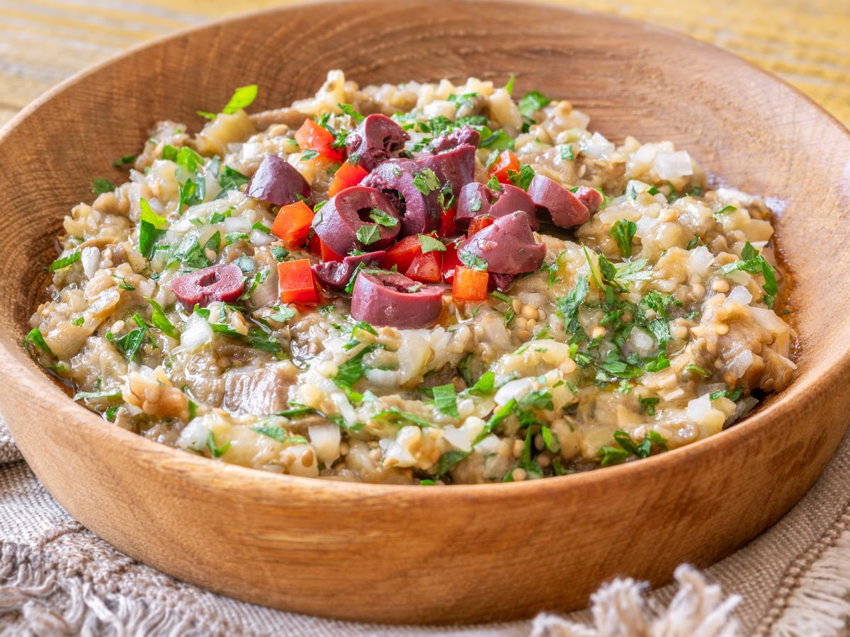 Melitzanosalata Greek eggplant salad