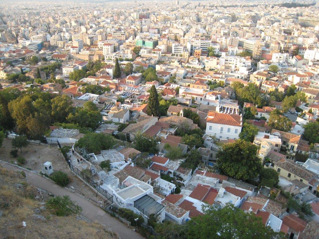 A view of Athens from above