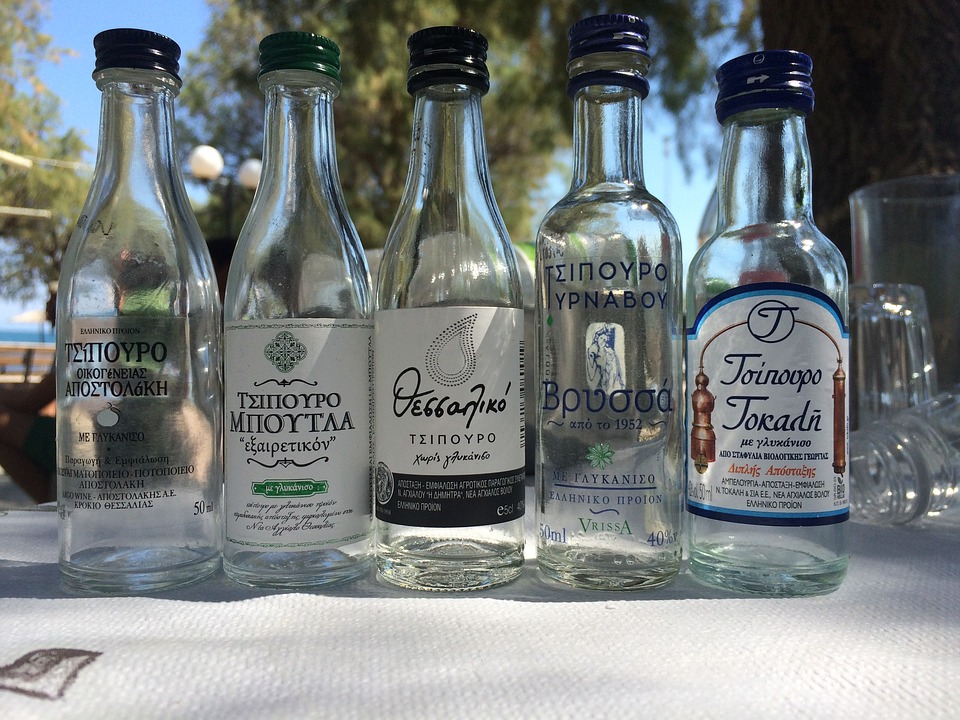 Examples of different types of Raki in Greece