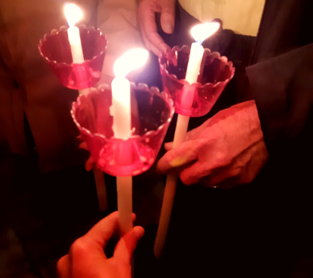 Easter candles Holy light in Greece