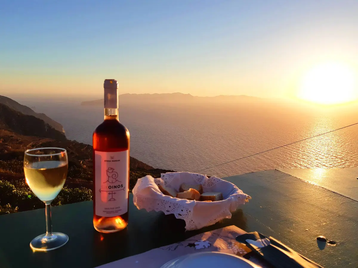 Greek wine on Sikinos island