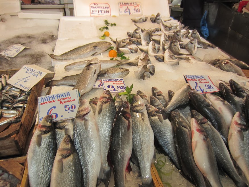 The fish market in Athens Greece