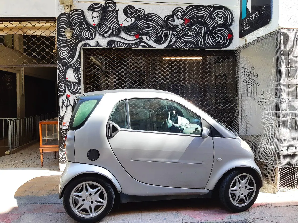 Parking in Athens is easier with a small car
