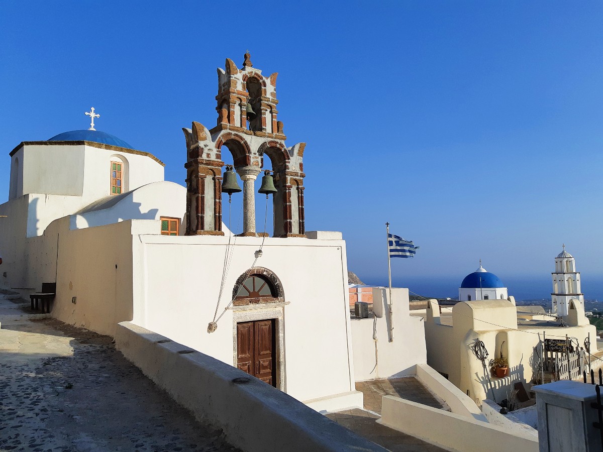 Pyrgos in Santorini offers magnificent views of the island
