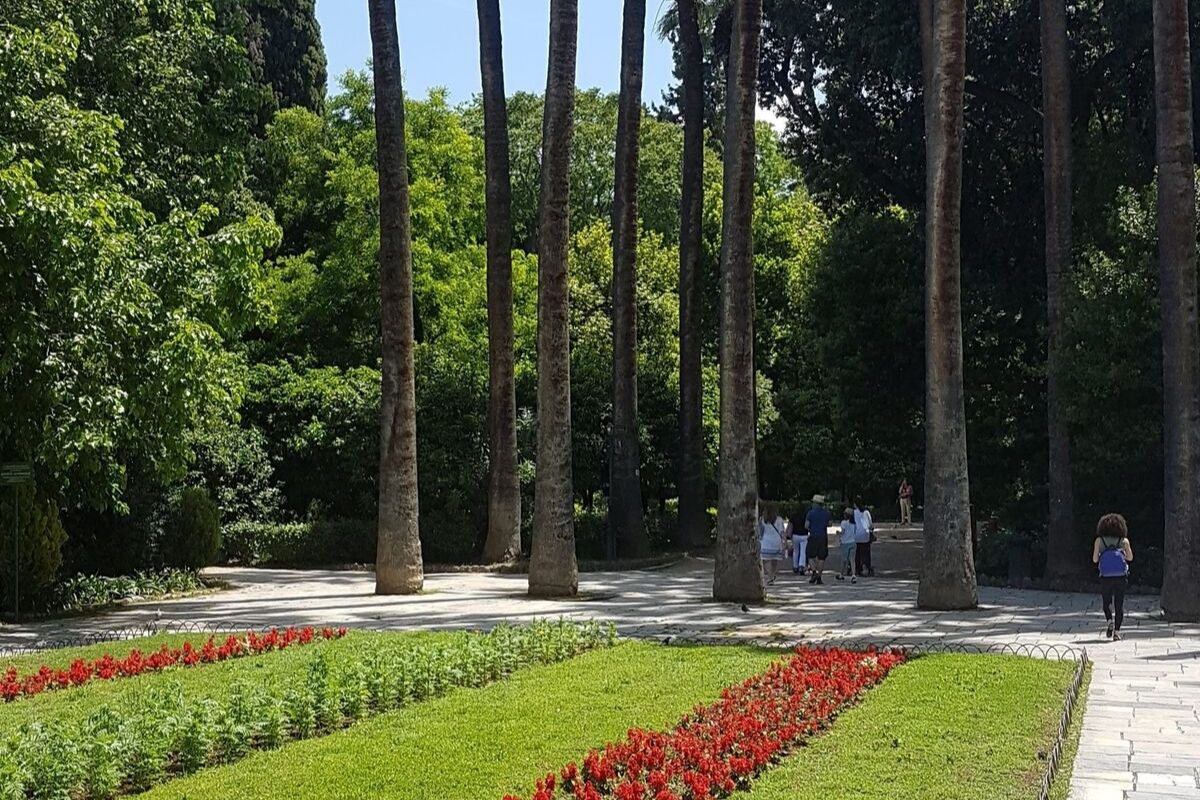 The national gardens in Athens on a Sunday