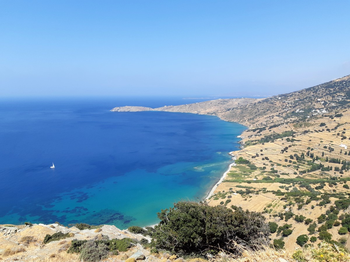 A view of Andros island, with over 170 beaches