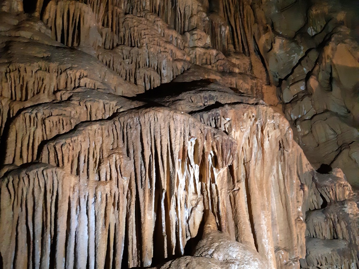 Inside Aladinou cave Andros