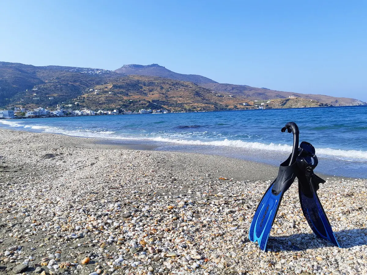 Things to do in Andros Greece - Relax on Korthi beach