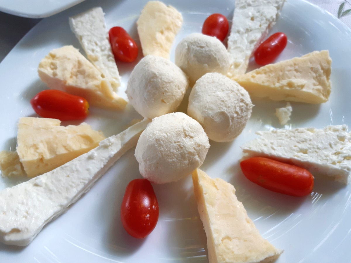 Taste the local cheeses in Andros Greece