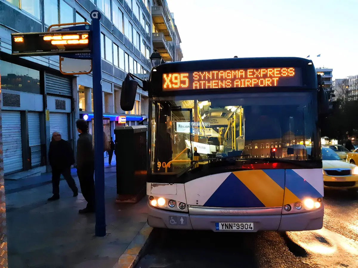 X95 bus Athens