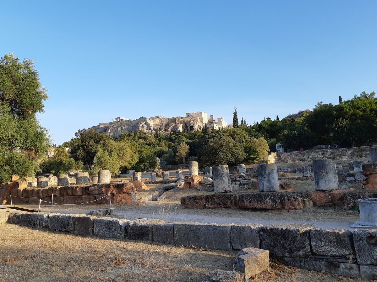 View of the Ancient Agora in Athens