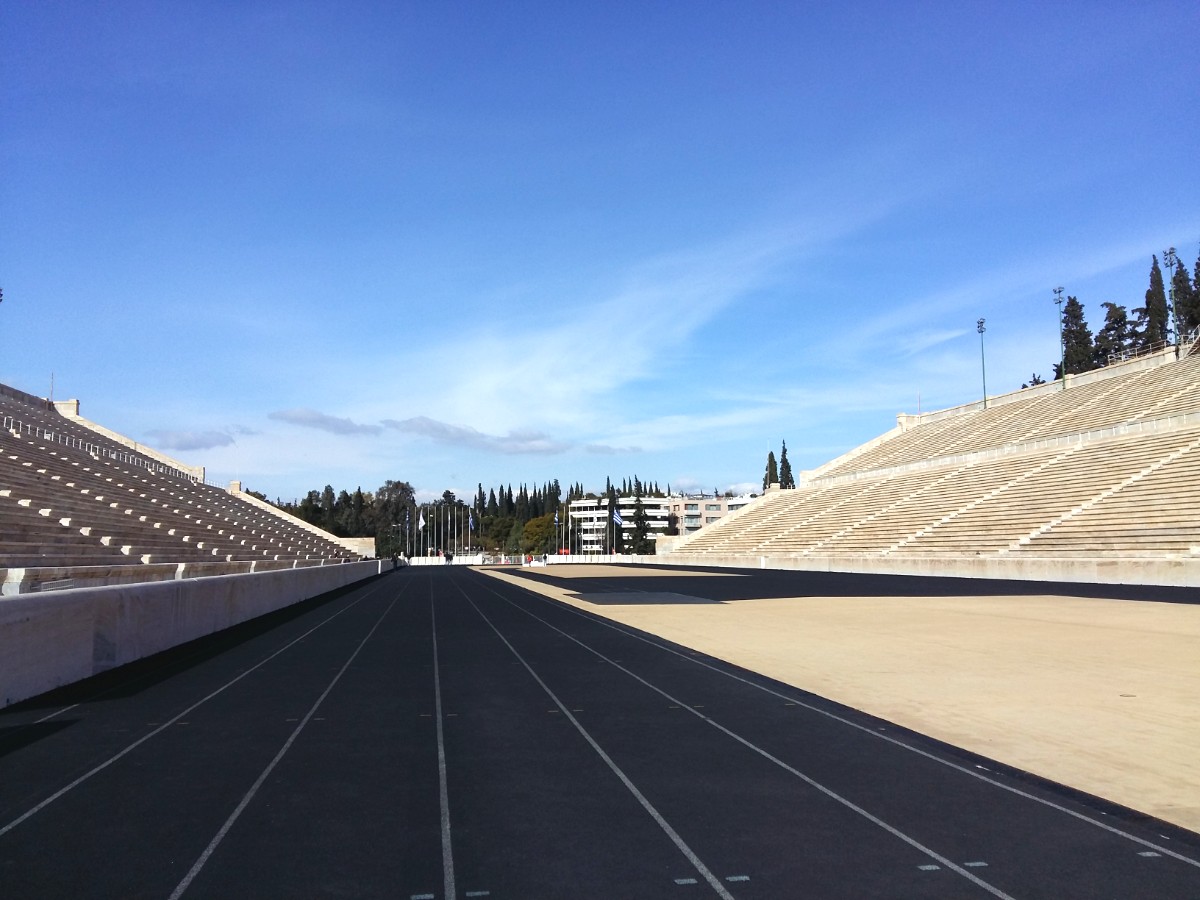 Running track in the Panathenaic Stadium Athens