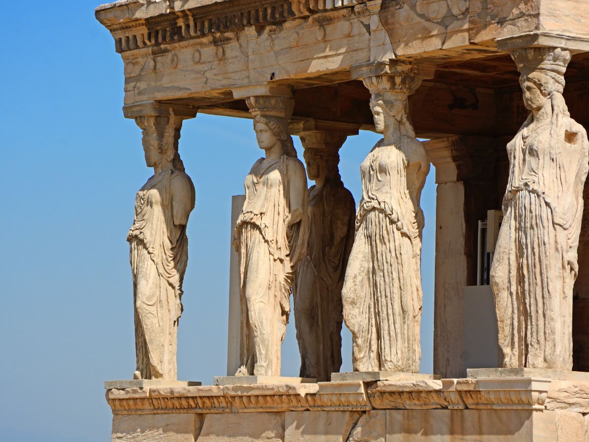 The Caryatids statues in Athens