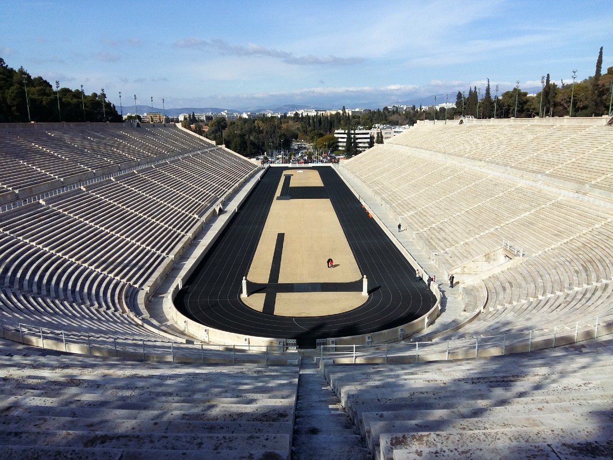 The Panathenaic Stadium hosts athletic competitions