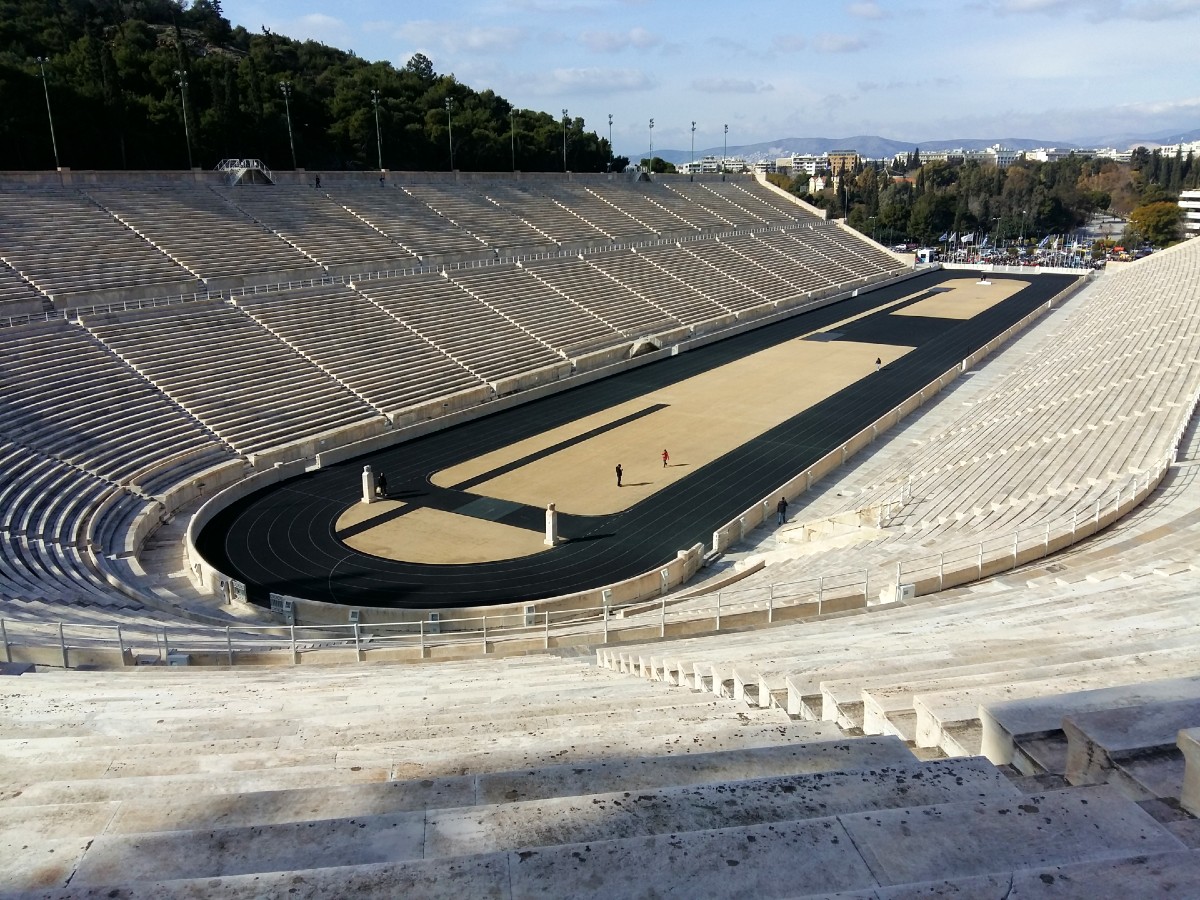 The Panathenaic Stadium in Athens has a horseshoe shape