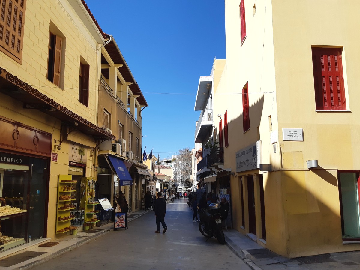 Plaka quaint neighborhood in Athens Greece