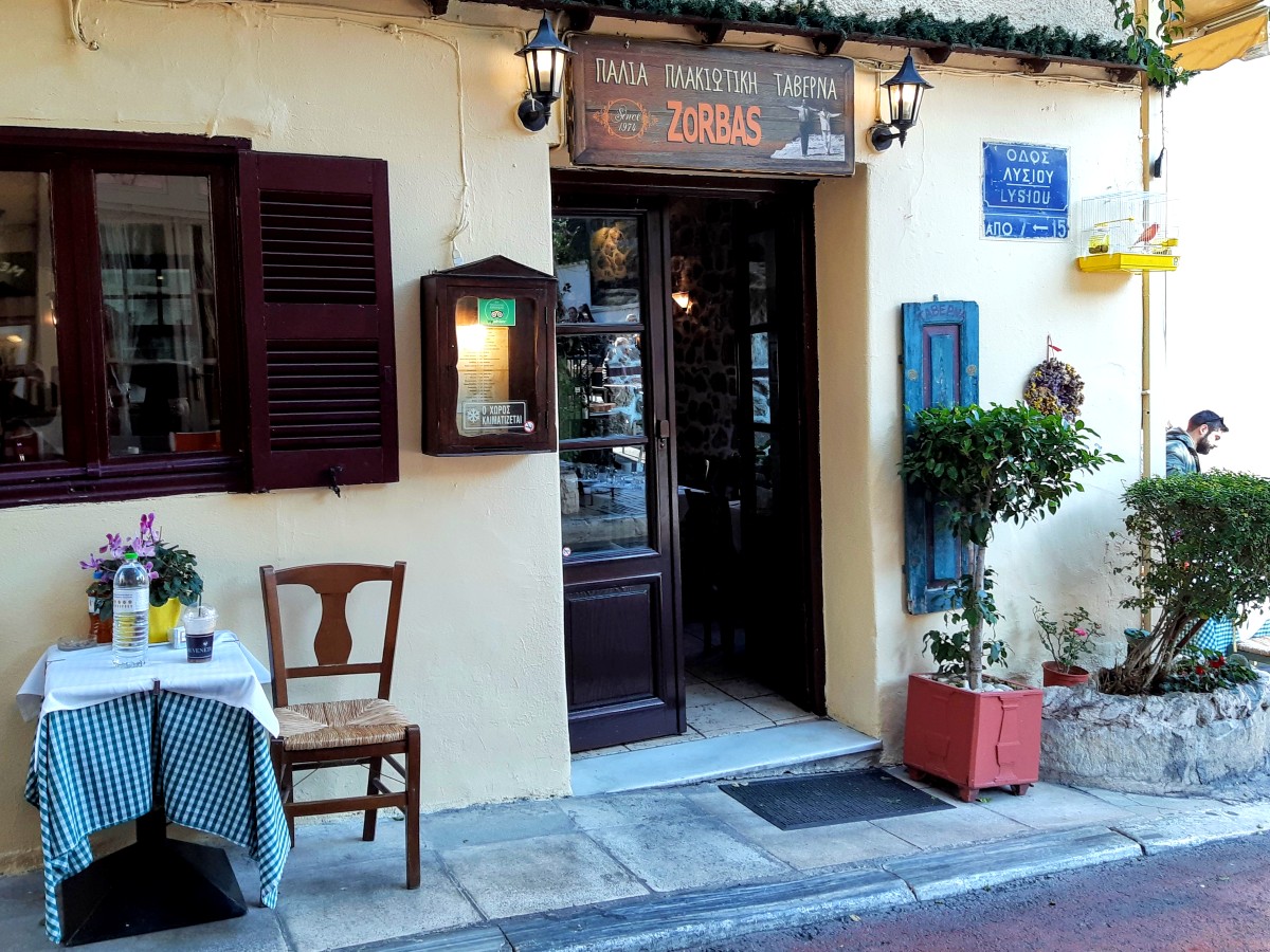 There are plenty of tavernas in Plaka district Athens