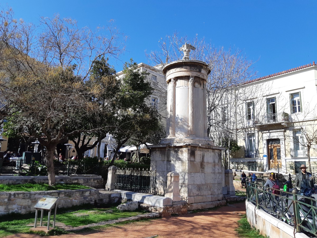 Lysicrates monument in Plaka Athens