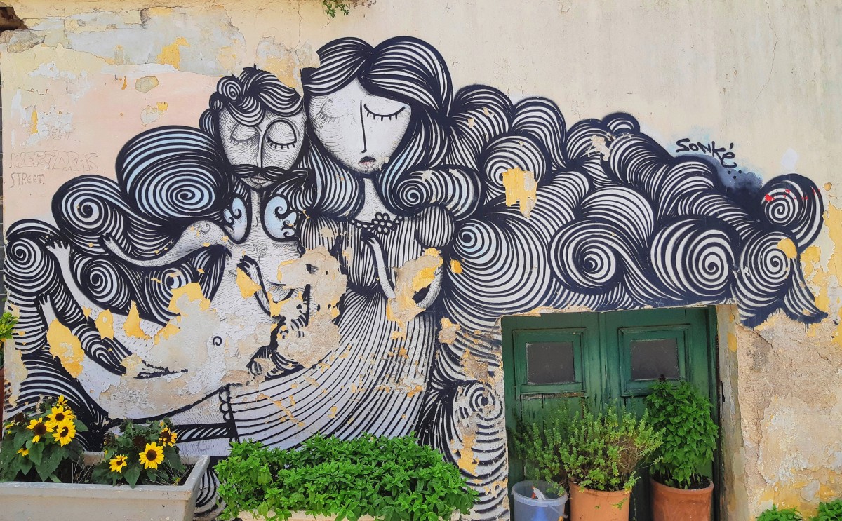 Street art in Plaka - Athens