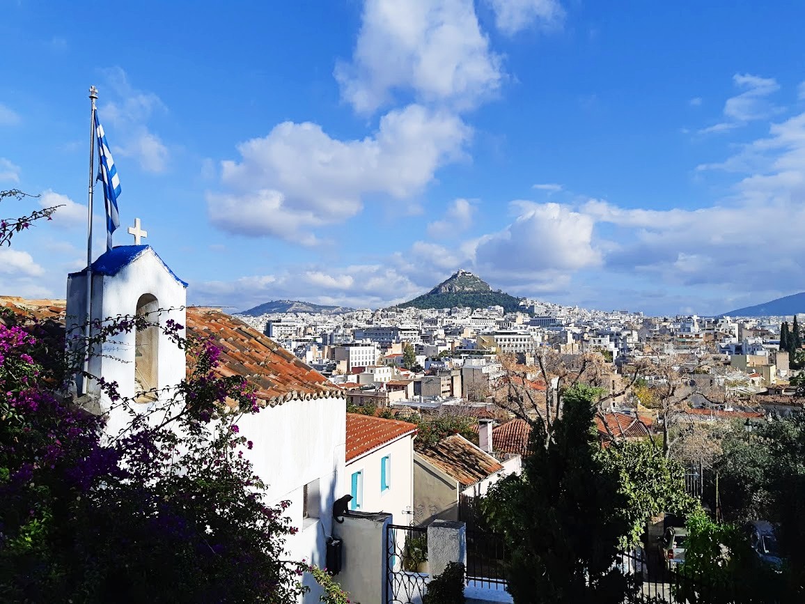 A view of Lycabettus Hill in Athens