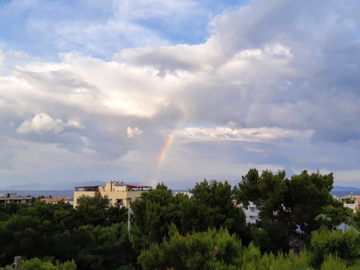 Rainbow near Athens Greece