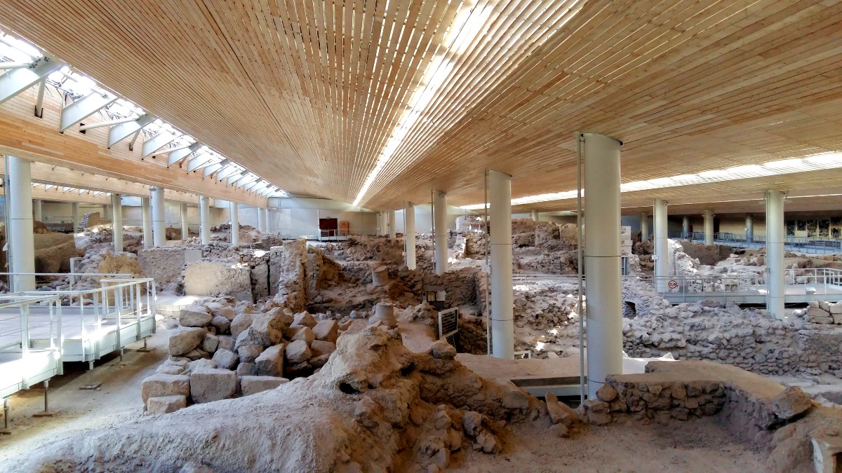 Visit the archaeological site of Akrotiri