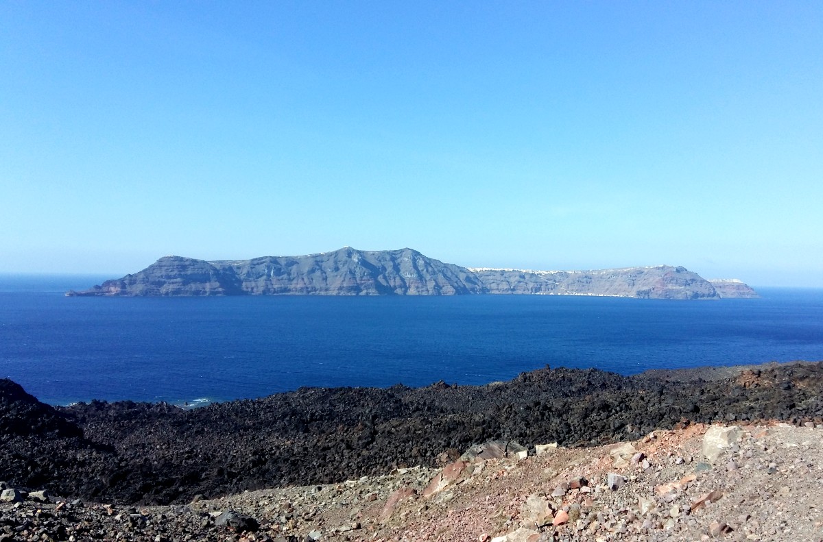 Santorini's world famous volcano