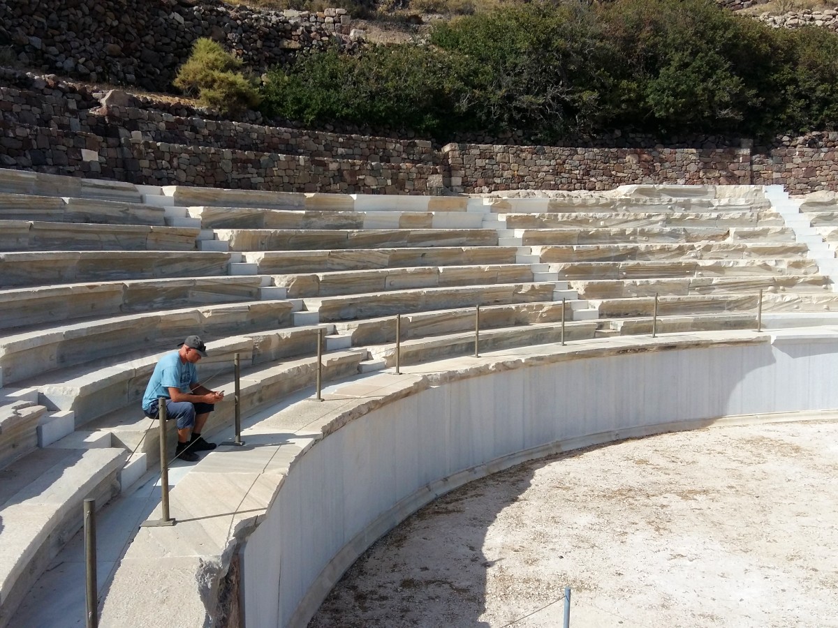 Visit the Ancient Theatre of Milos, Greece
