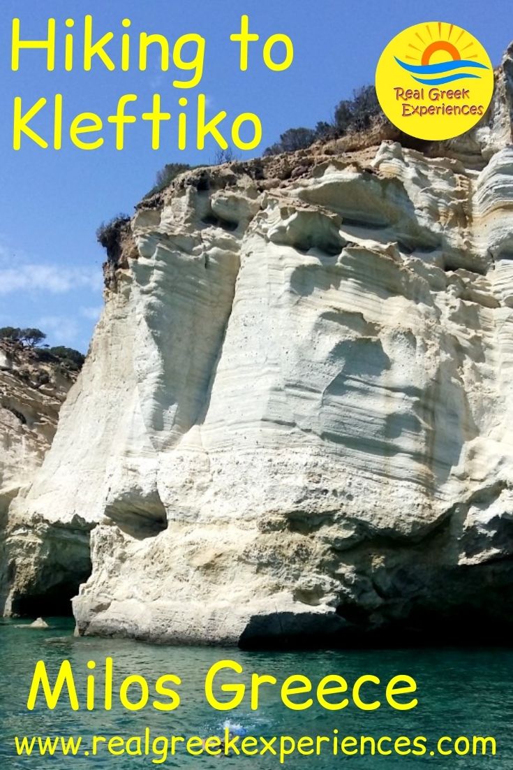 Hiking to Kleftiko Beach in Milos Greece