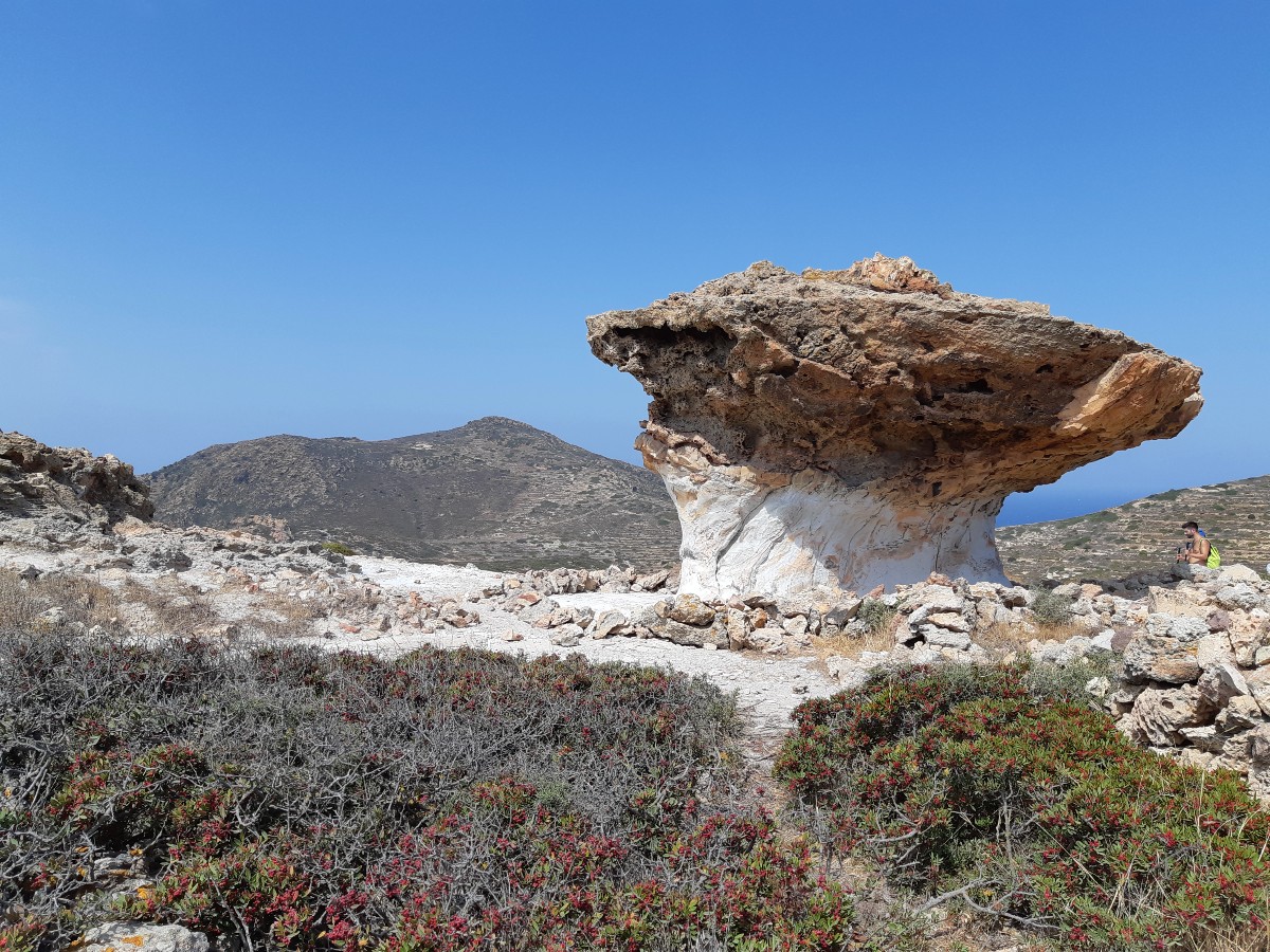 Skiadi rock, a highlight in Kimolos Greece