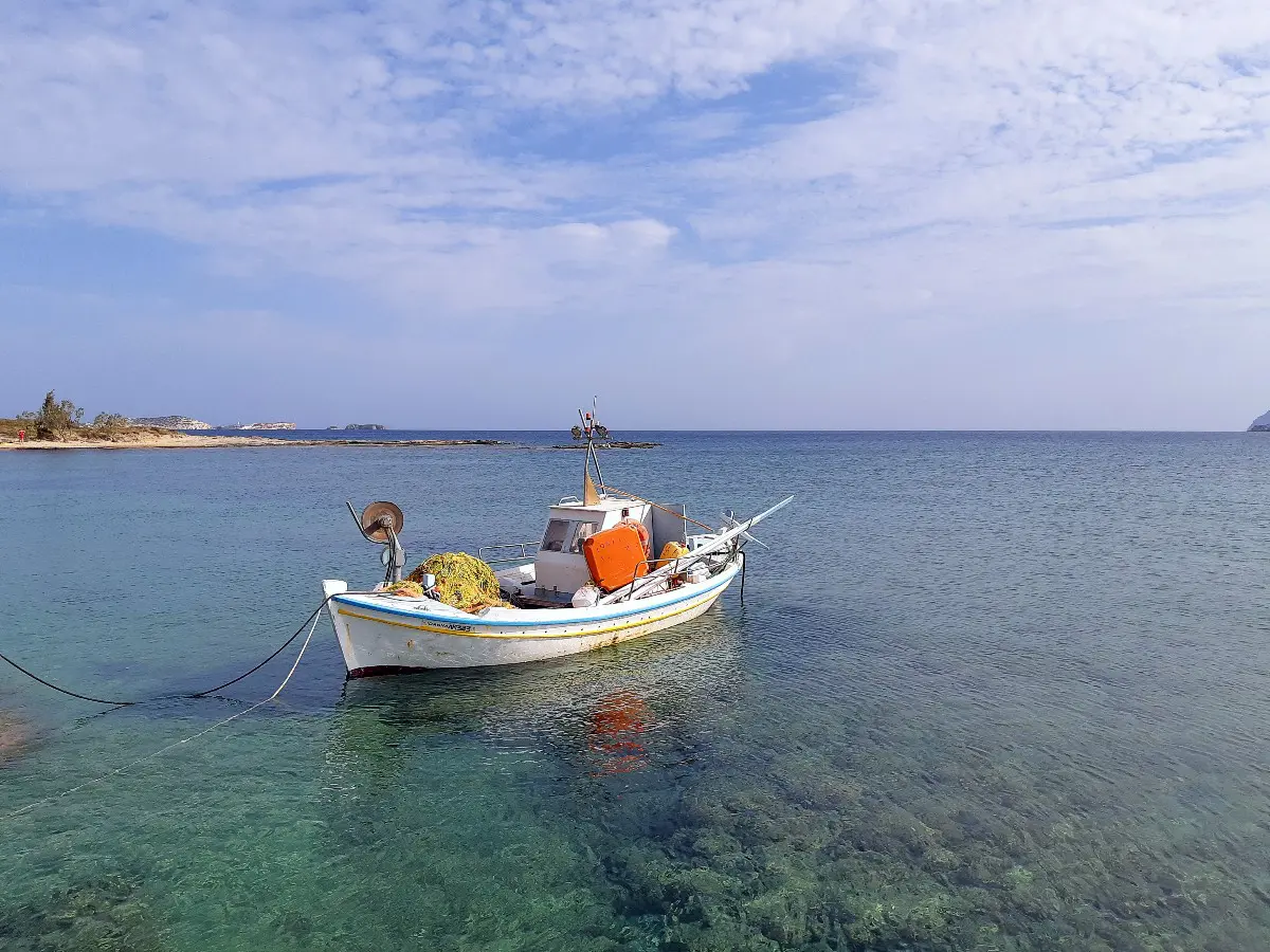 A boat in Kimolos Greece