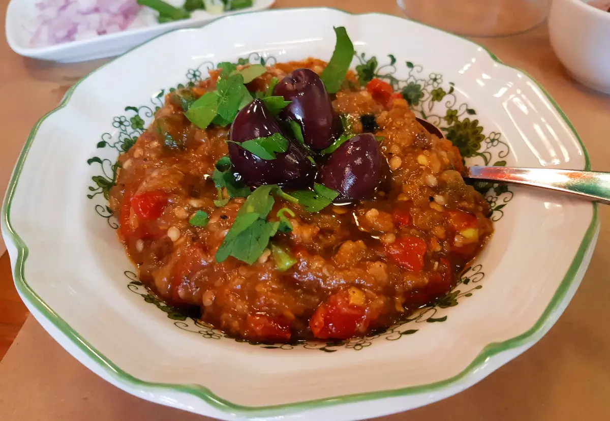 Greek food - Aubergine salad