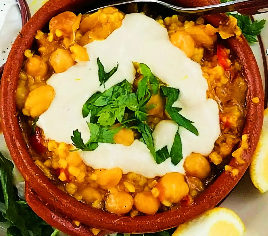 Greek chickpeas in the oven