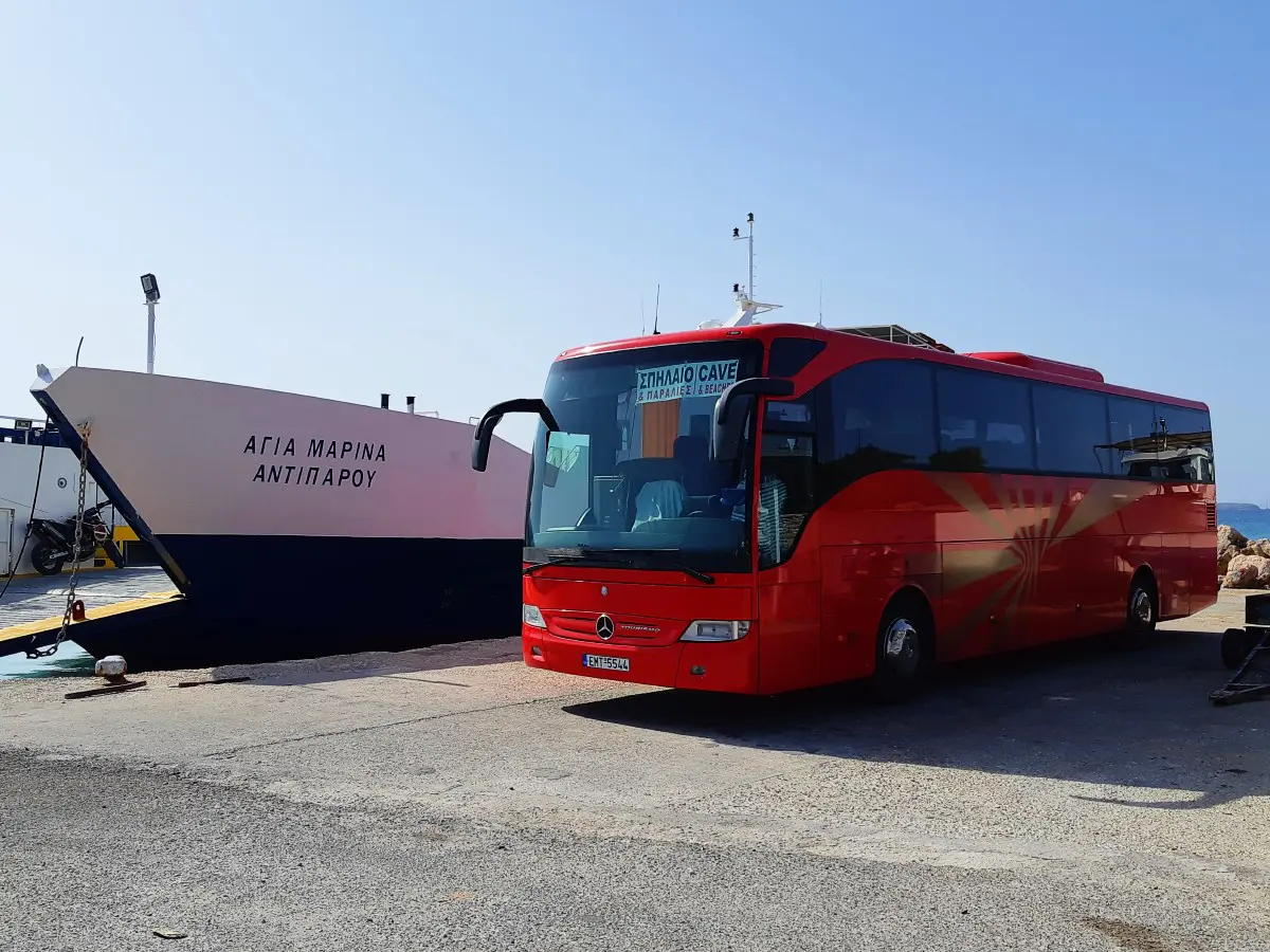 You can take the bus to Antiparos Cave