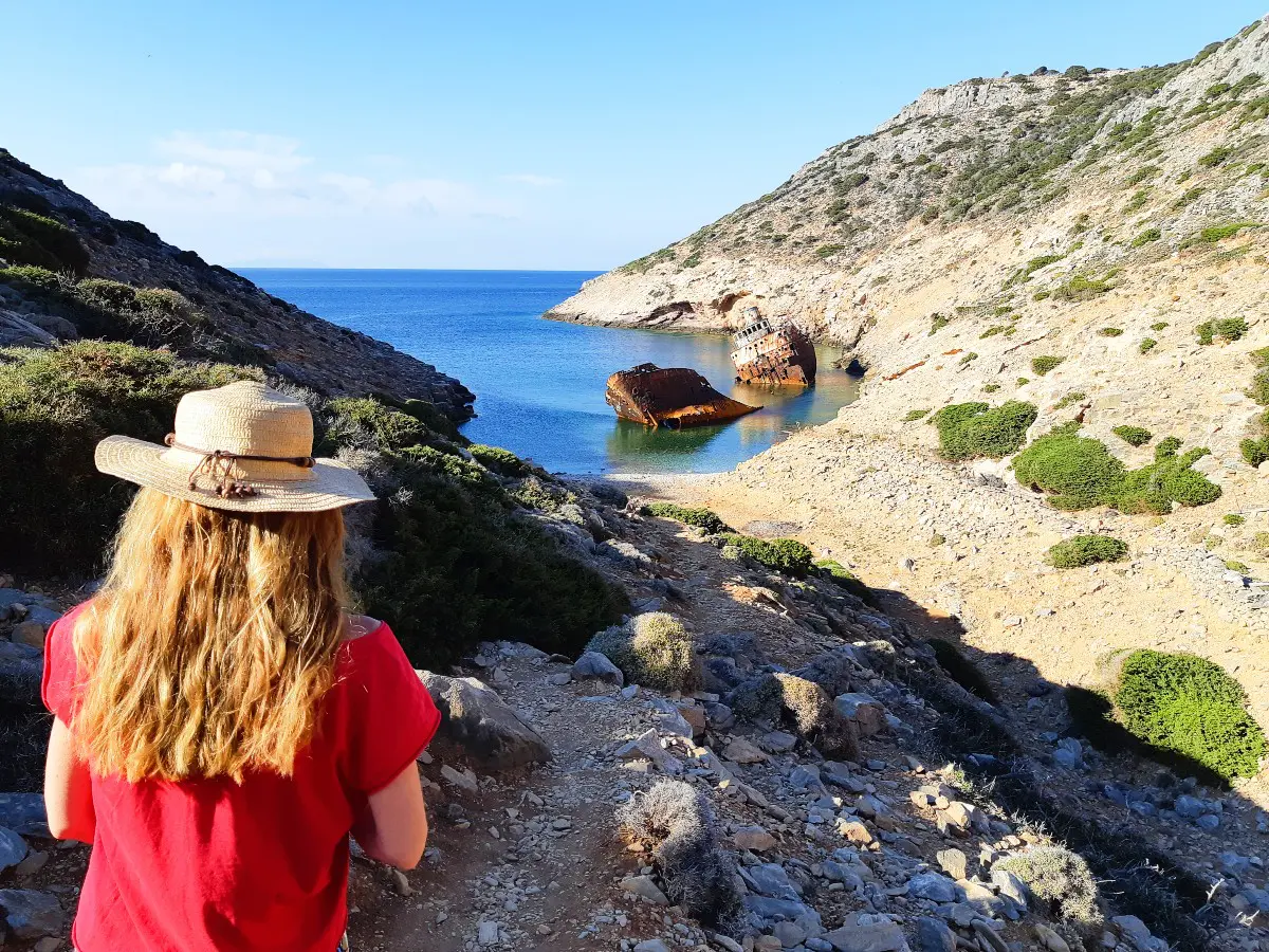 Shipwreck in Amorgos Greece
