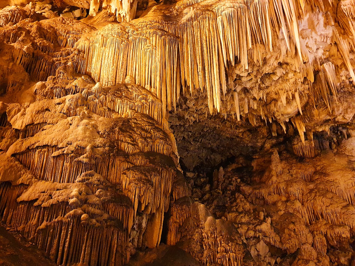 Stalactites in the cave of Antiparos