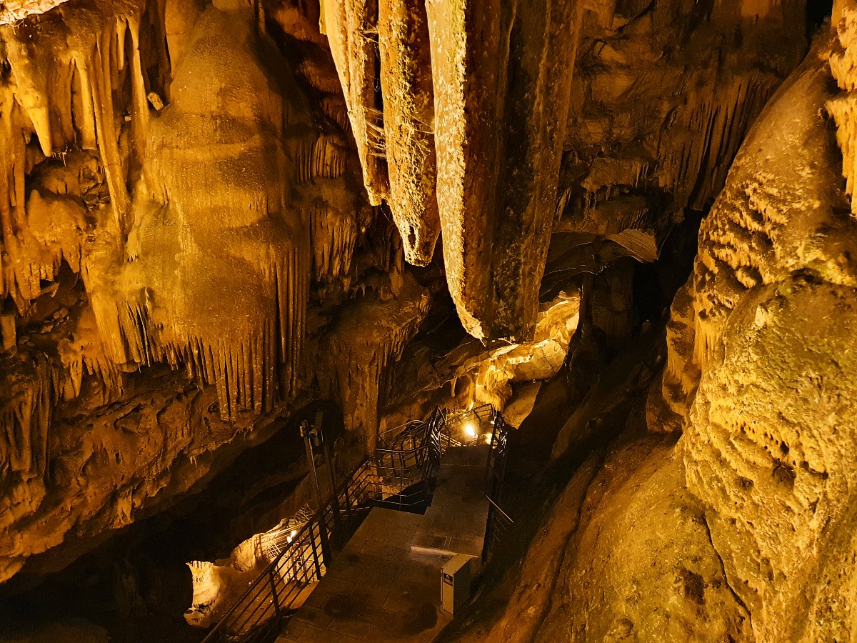 Inside the cave in Antiparos