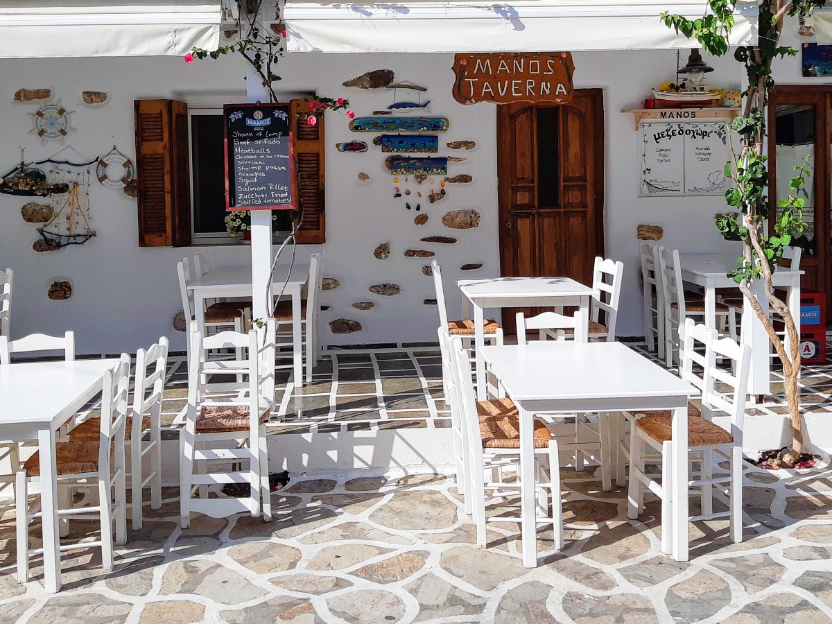 Greek island taverna