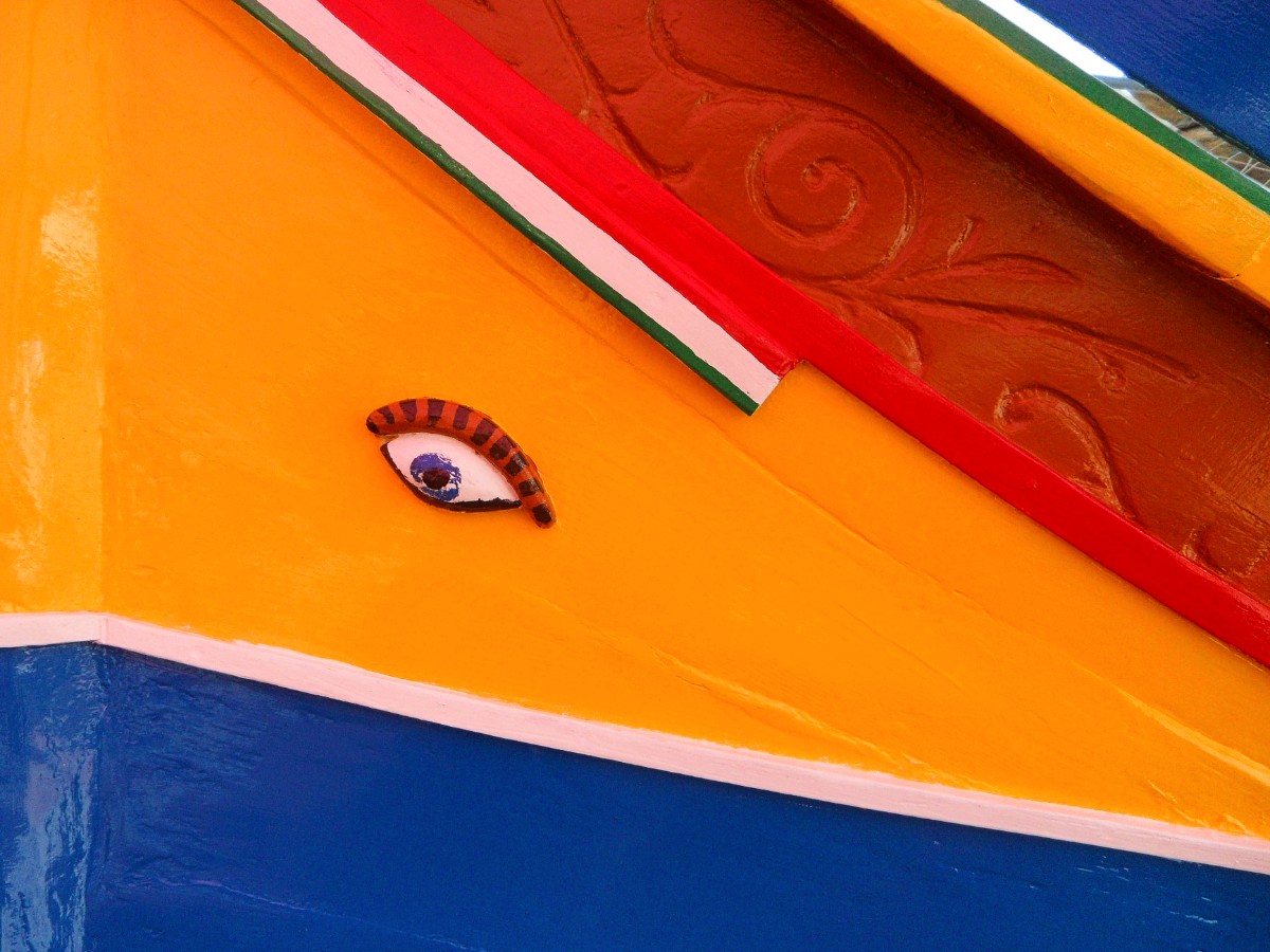 A painted eye on a boat in Malta