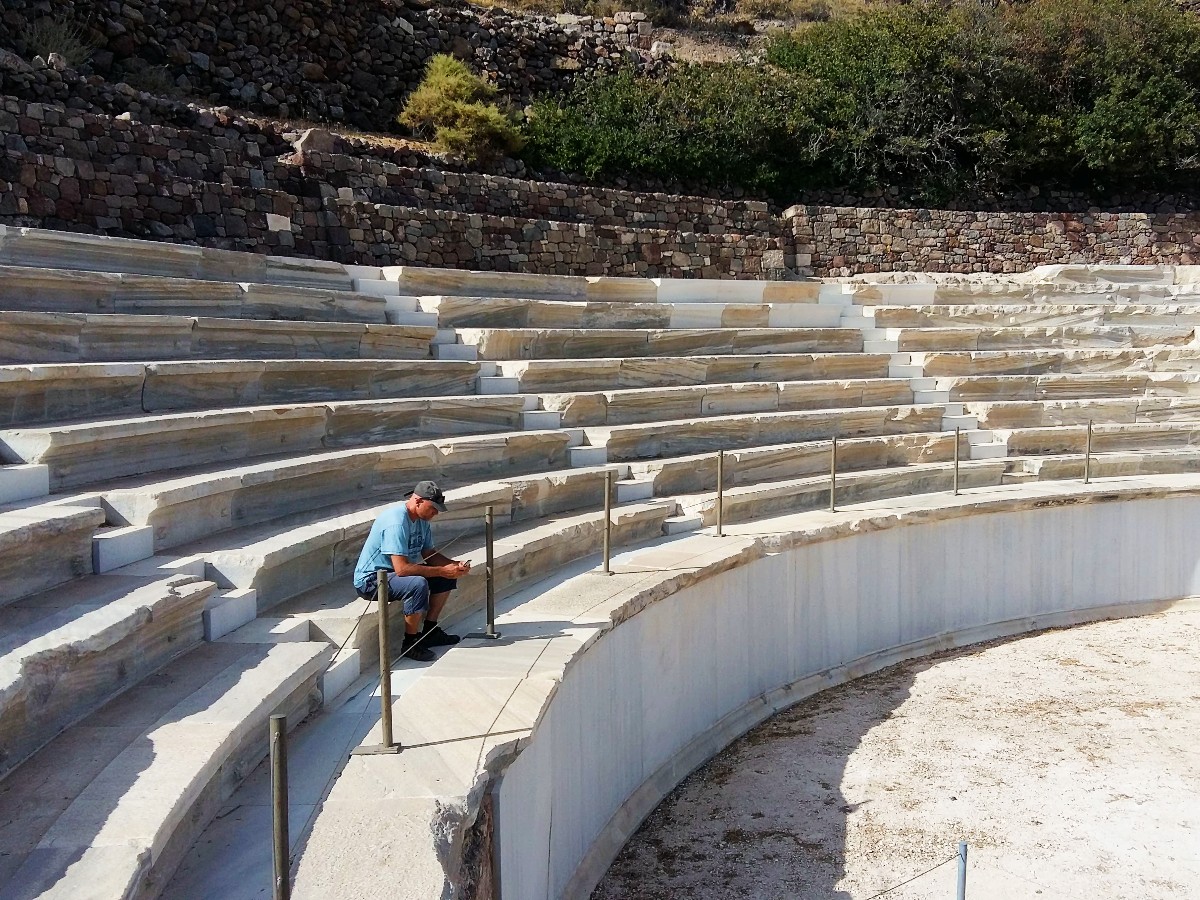The ancient Milos theater