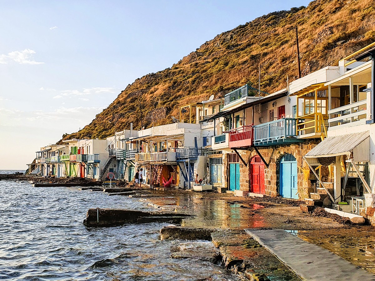 Milos villages - The colourful houses at Klima village
