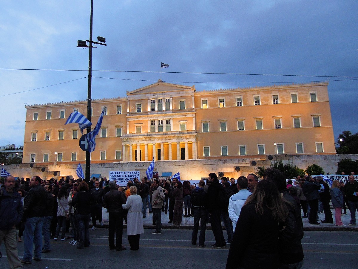 A demonstration on Syntagma Square