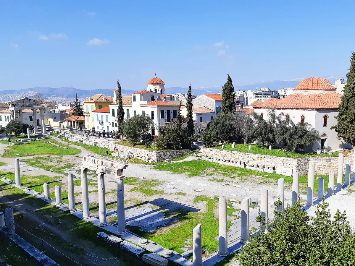 The Roman Agora in Athens in February