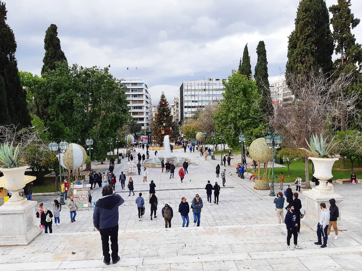 A view of Syntagma Square Athens