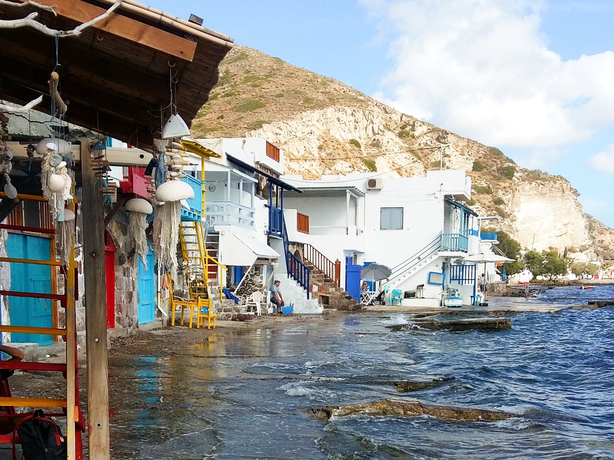 The quaint Klima village in Milos, Greece
