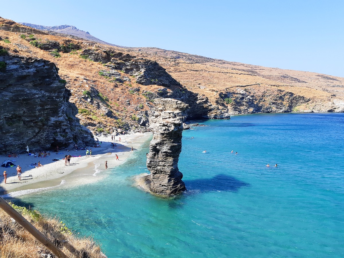 Beach in Andros island near Athens