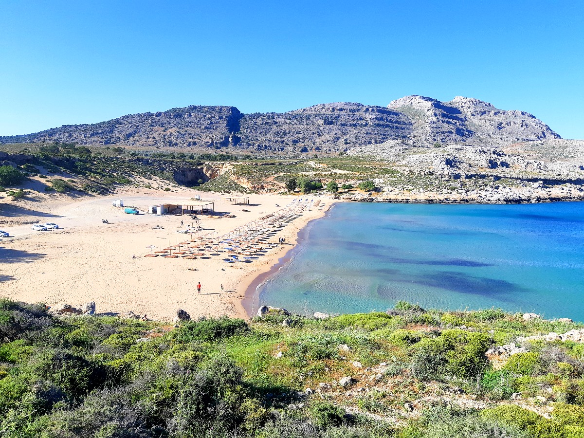 A beach in Rhodes Greece