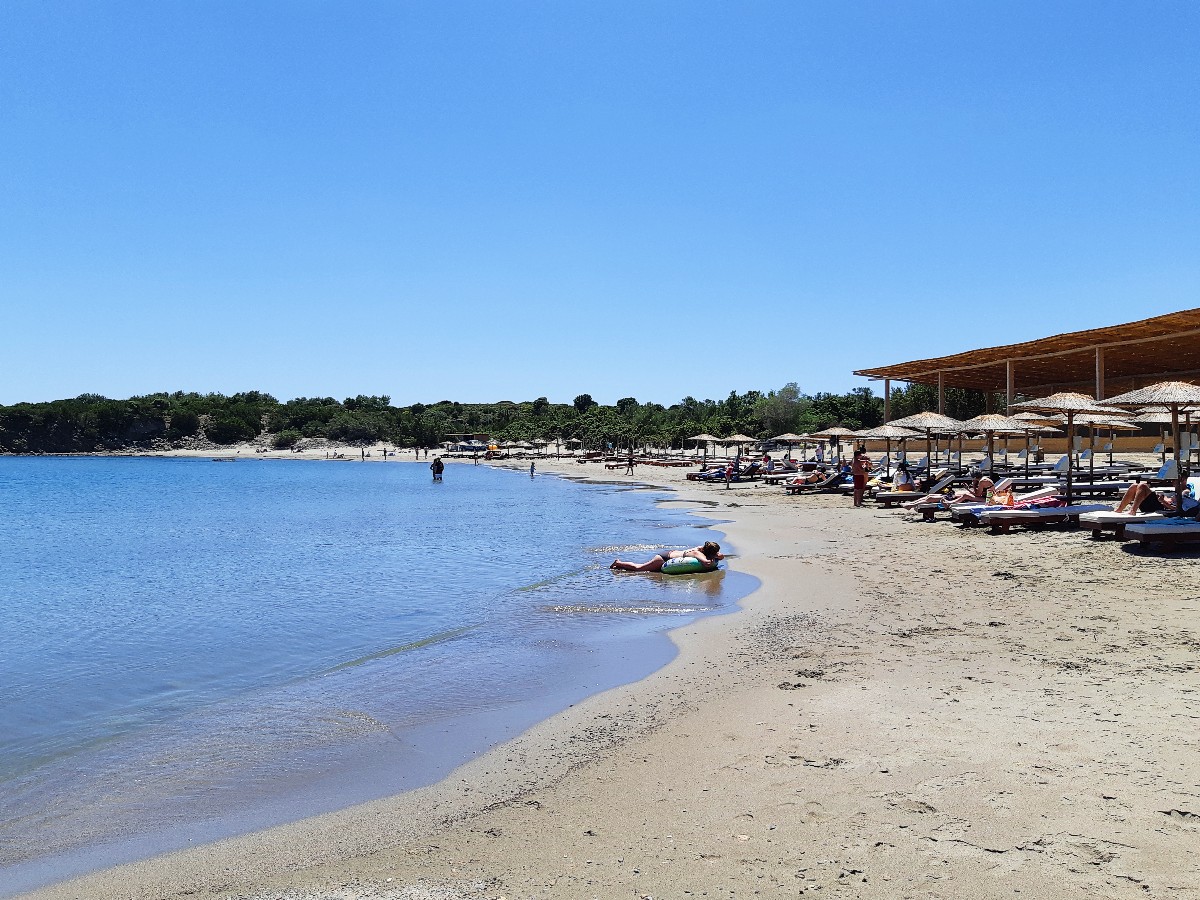 Glystra beach in Rhodes Greece