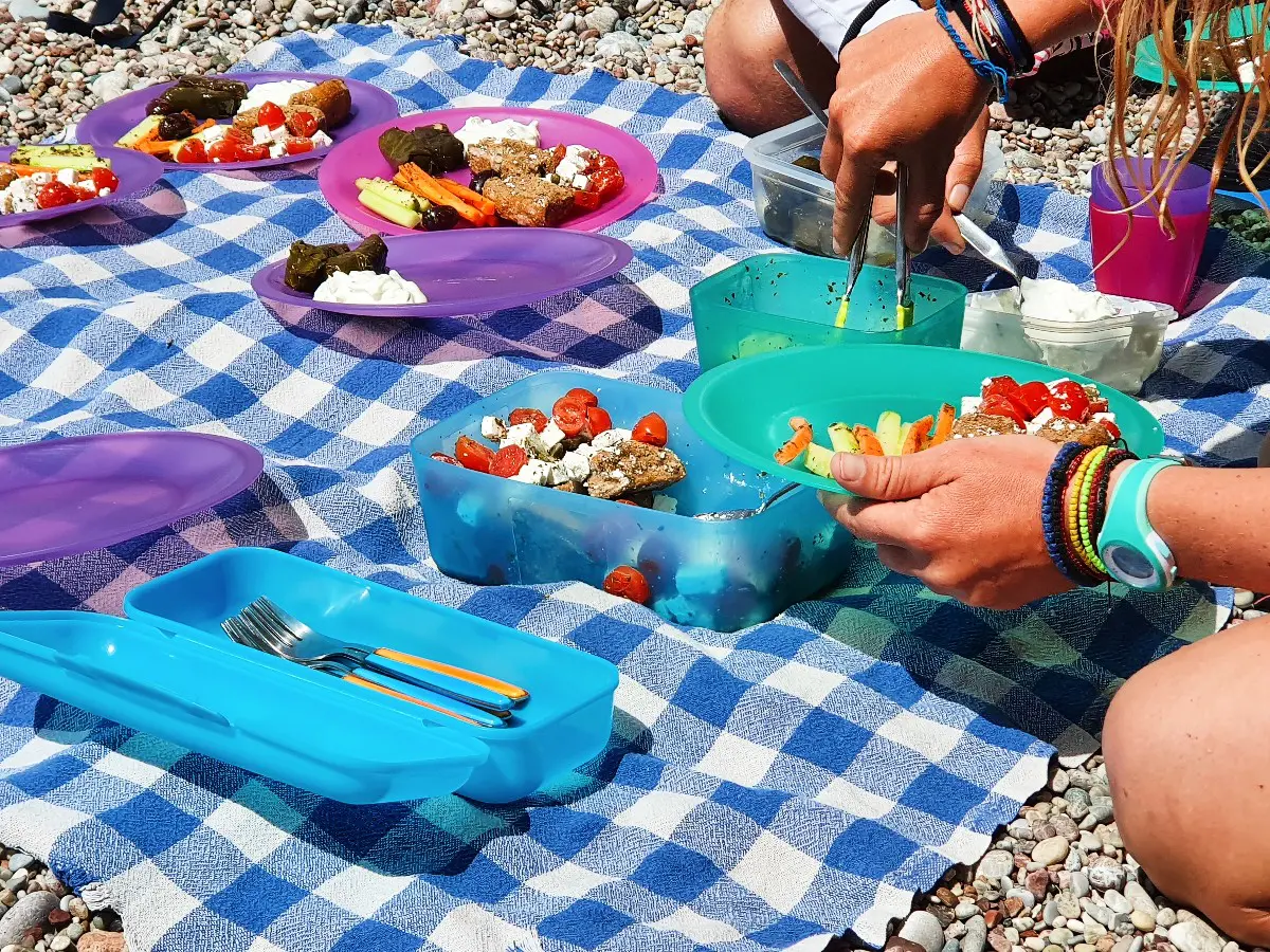 Traditional Greek food - Beach picnic