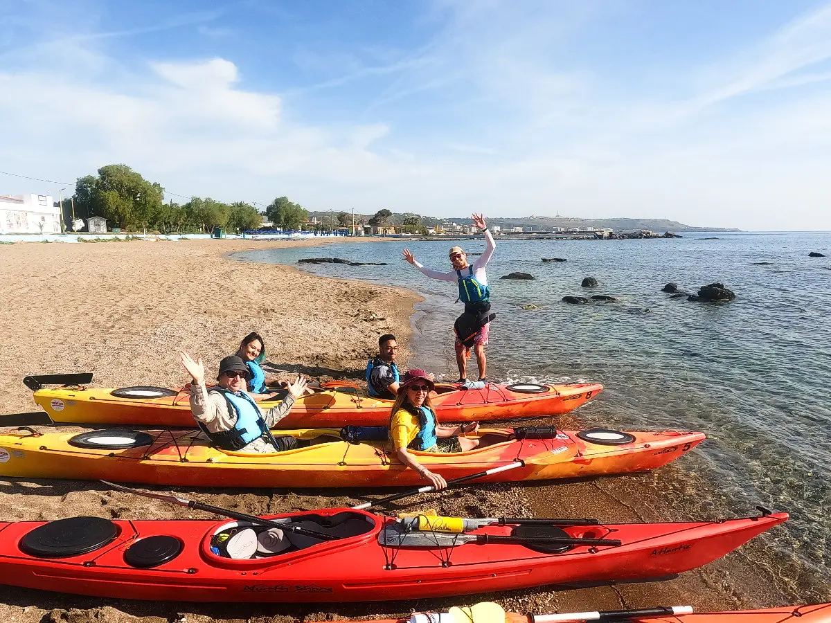 Kayaking trip close to Faliraki beach Rhodes